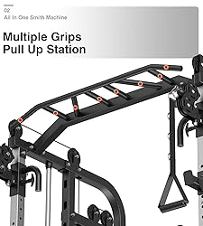 DONOW Smith Machine with Weight Stacks Power Cage