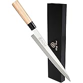 Lucky Cook 10” Sashimi Sushi Knife – Ultra Sharp Traditional Japanese Sushi Knife for Sashimi, Fish Filleting & Precision Slicing – Premium Stainless Steel Blade, Pakkawood Handle & Gift Box