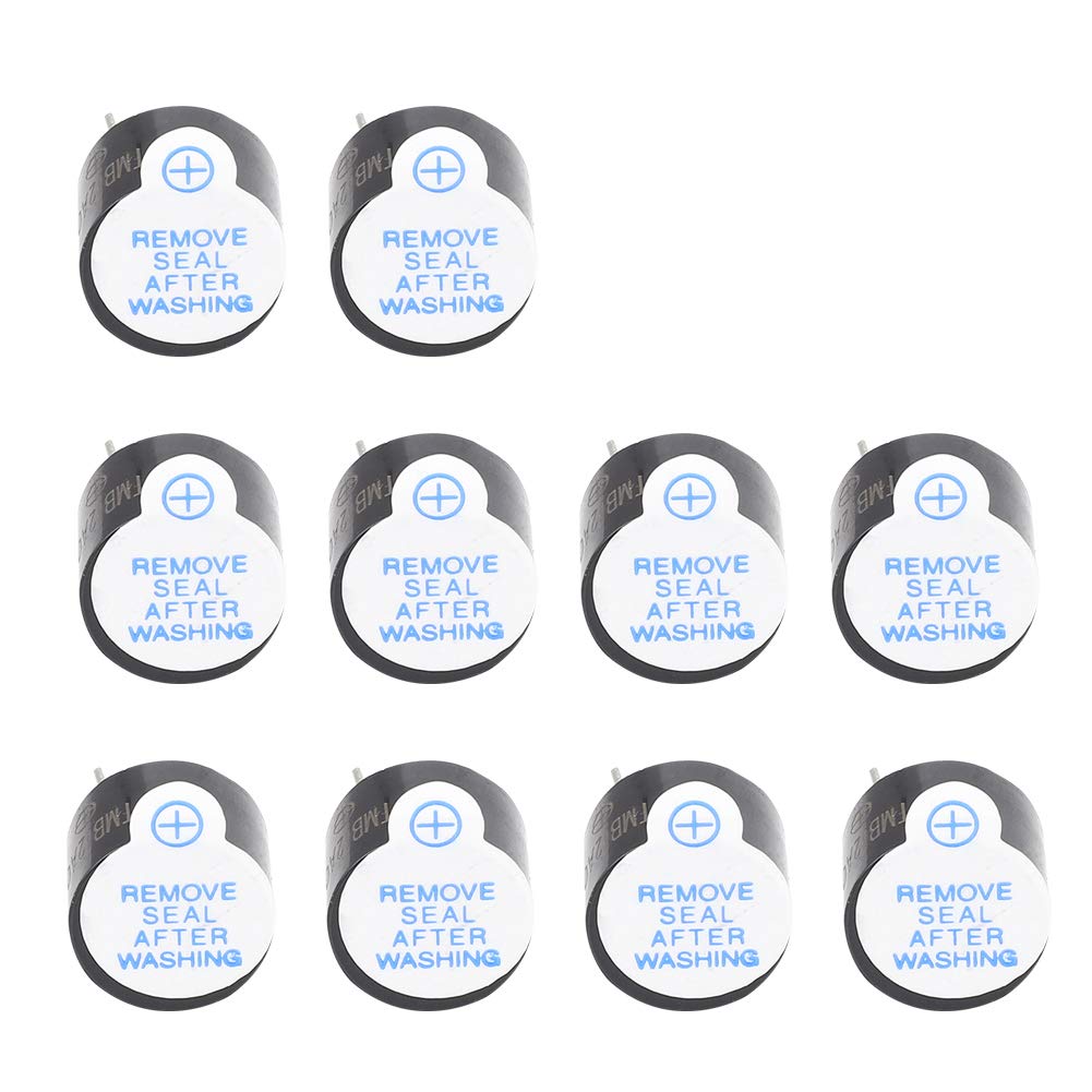 10 Pcs 5V Buzzer Long Sound Electromagnetic Active Buzzer Electronic Alarm SOT Tube Insert Directly Buzzers for Alarm Systems Sound Modules Projects