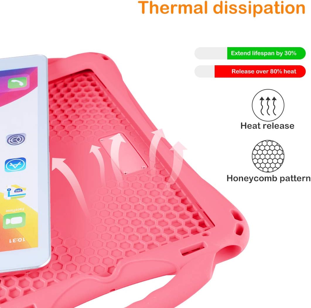 TOPESCT iPad 10.2 case, iPad 9th/8th/7th Generation Case for Kids Built-in Handle Stand, Comes with a Strap - Image 4