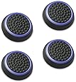 Fosmon [Set of 4] Analog Stick Joystick Controller Performance Thumb Grips for PS4 | PS3 | Xbox One | Xbox 360 | Wii U (Black & Blue)