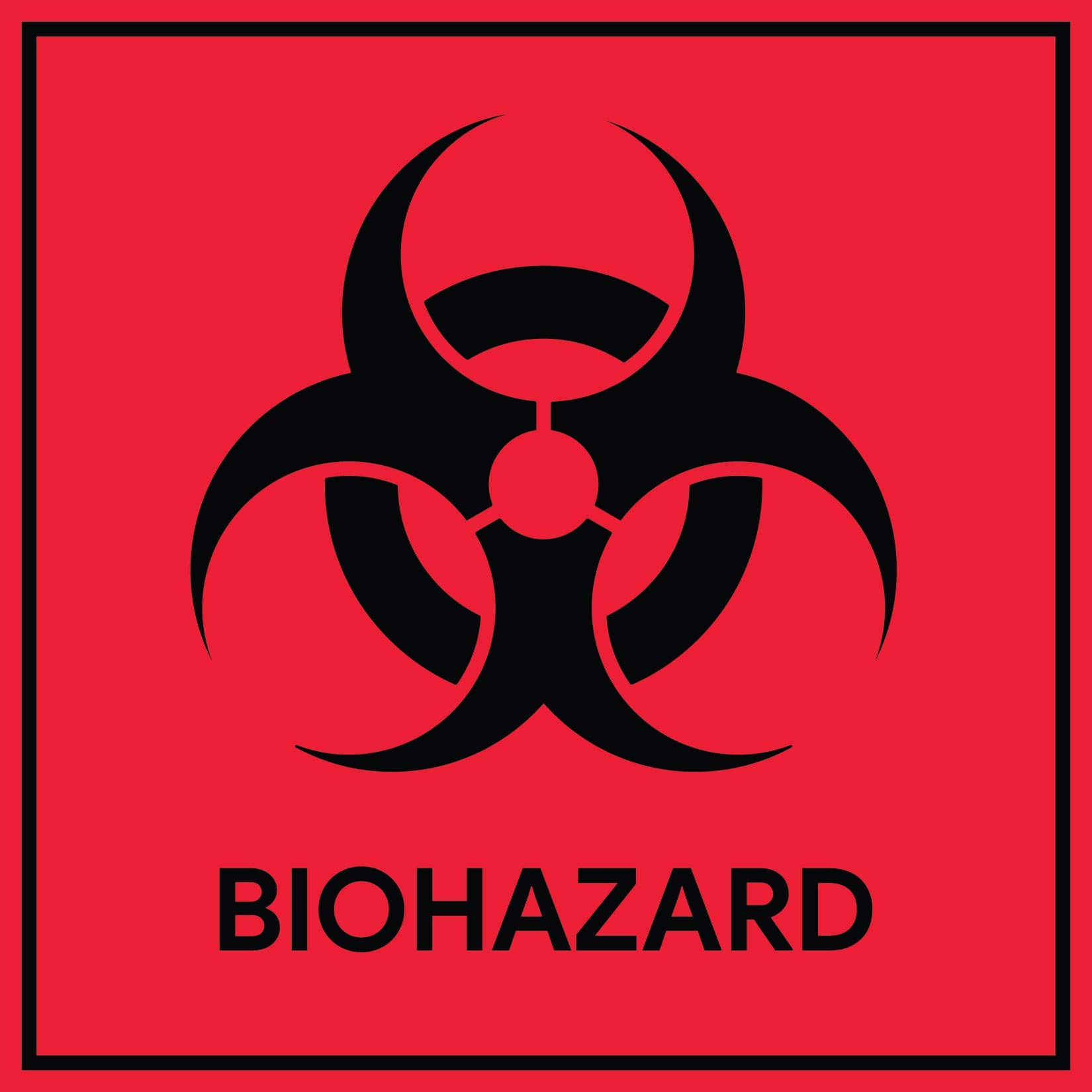 Biohazard Stickers Signs (Pack of 10) | Decals for Labs, Hospitals, and Industrial Use by Sutter Signs