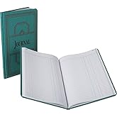 Boorum & Pease 66 Series Account Book, Journal Ruled, Green, 150 Pages, 12-1/8" x 7-5/8" (66-150-J) , Blue