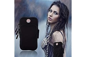 Sports Armband with Waist Bag,Adjustable Phone Holder Running Belt,Lightweight Zip Pouch for Hiking Jogging Cycling,with Arm 