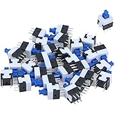 Antrader Micro Push Button Switch,Self-Locking Power On/Off Latching Switch | 30 Pcs 8x8mm 6 Pin DPDT Push Switches,Stable Contact &amp; Long Service Life,DIP Mount for PCB Board, for DIY Electronics