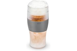 Host Freeze Beer Glasses, Frozen Beer Mugs, Freezable Pint Glass Set, Insulated Beer Glass to Keep Your Drinks Cold, Double W