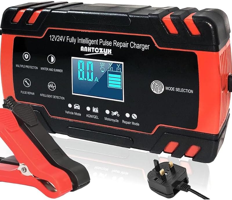 PROFIKLA 12V/24V 8A Smart Battery Charger with Repair Mode