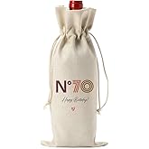Happy 70th Birthday Party Decorations Men for Women, Cool 70th Birthday Gifts for Women Men Wine Bag, Unique 70 Year Old Birthday Gifts for Woman Man Wine Bags, N 70 Wine Bottle Bag
