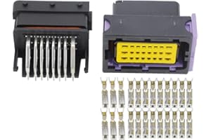 CNLW 1 Set 24 Pin black ECU plug-in CNG computer connector modified plug DJ7242-1.5-2.8-10/21