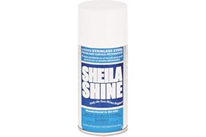 Sheila Shine 1 x 10 Oz. Stainless Steel Cleaner and Polish Aerosol Spray, Protect Household Kitchen Surface, Removes Grease, Fingerprint & Watermark, Polish & Leaves a Streak Free Shine for Appliances