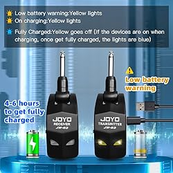 JOYO 2.4GHz Wireless Guitar System 4 Channels