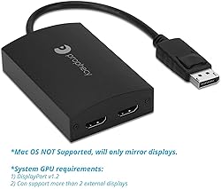 gofanco Prophecy 1x2 DisplayPort 1.2 to 2 Port HDMI