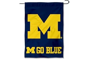College Flags & Banners Co. Michigan Team University Wolverines Go Blue Garden Flag and Yard Banner