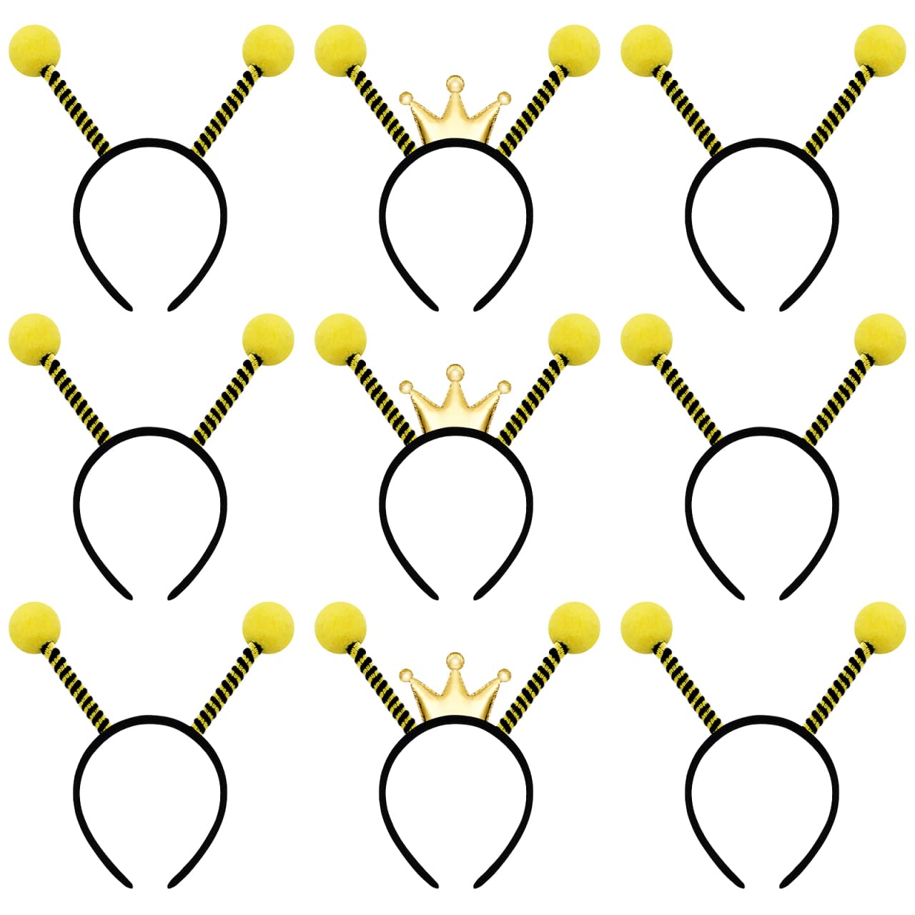 9Pcs Bee Antenna Headband Ladybug Headband Headwear Cosplay Party Favors Gift Birthday Party Supplies Costume Accessories for Kids Adult