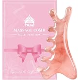 TAIHI Gua Sha Massage Comb, 4-in-1 Scalp Massager Facial Tool for Neck, Body, Lymphatic Drainage, Tension Relief, Gifts for Women and Men (Pink)
