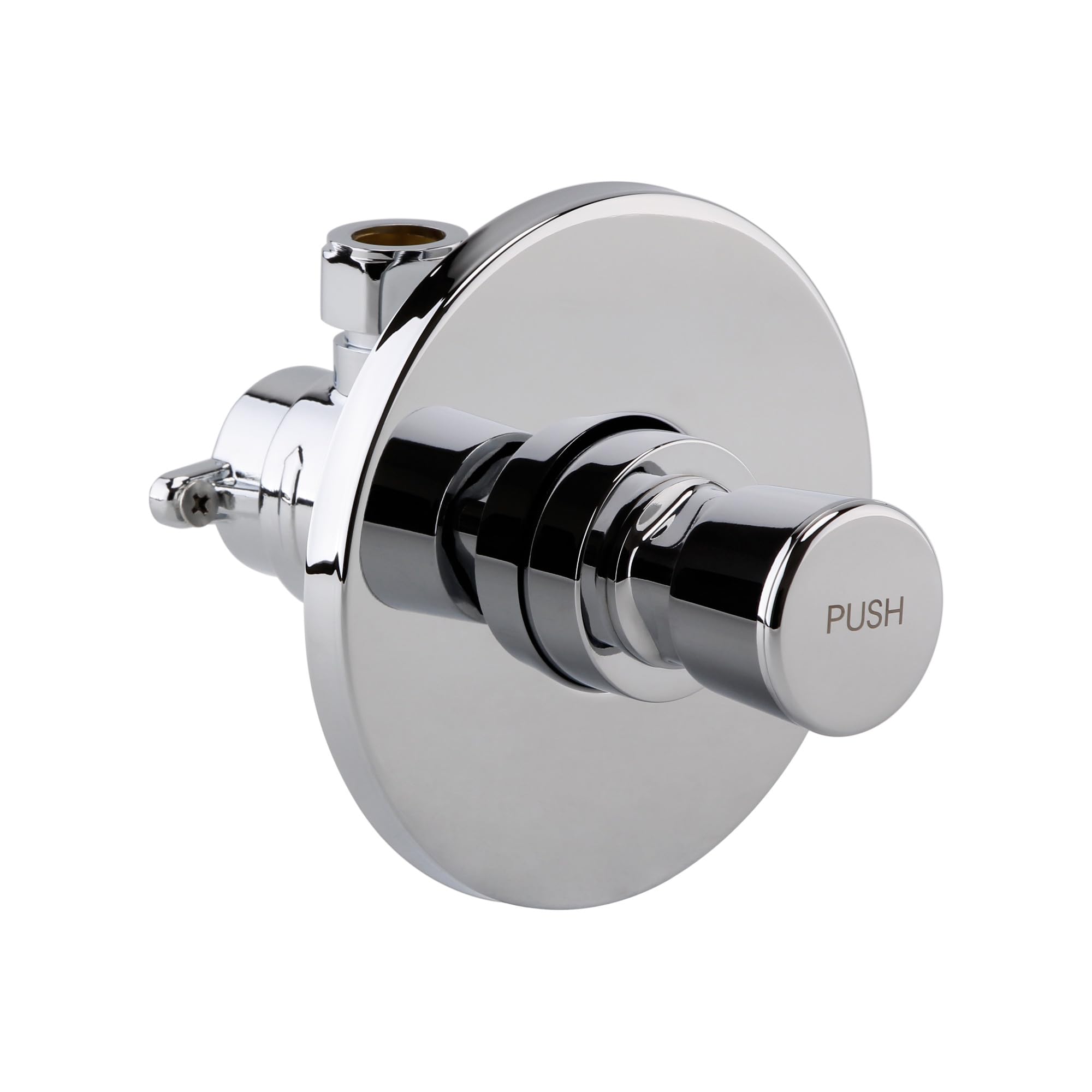 ENKI, Vision, BT4024, Chrome, Self-Closing Shower Tap Concealed Recess, Time Adjustable 10-20 Second, Solid Brass Non-Concussive Shower Valve Tap, Push Button Bathroom Shower Valve, 1 Year Guarantee