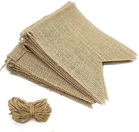 JUSLIN 2 sets of triangle burlap Banner