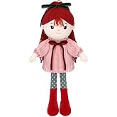 Jumbrace Soft Baby Doll Toys 16" Baby Rag Doll Birthday Gift for Kid(Red) | Soft Baby Doll Toys for One Year Old Girls Birthday Gifts Princess Style Cuddly Plush Toys for Toddler Kids Infants