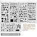 Paxcoo 6 Pcs Stainless Steel Journal Stencils with Template Ruler for Bullet Journal Planner Painting Drawing