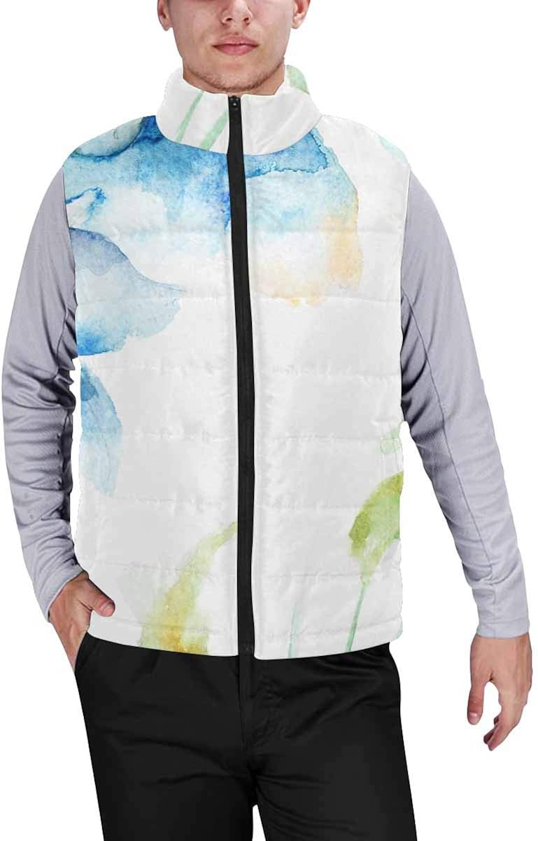 InterestPrint Men's Lightweight Sleeveless Jacket for