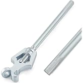 Tandefio 1 Pcs Fire Hydrant Wrench, Pentagon 1-3/4"/square 1-1/4", Silver | Adjustable Hydrant Key for Utility Crews, Multifunctional Hydrant Wrench for Tightening Fire Nuts Tightening Water Pipes