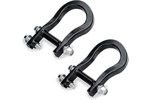 Gelessy Front Tow Hooks Ring 84072463 Compatible with 2007-2019 Chevrolet Chevy Silverado GMC Sierra 1500 Front Bumper Tow Hook Shackles Front Lower Bumper Trailer Ring (2Pcs in Black)