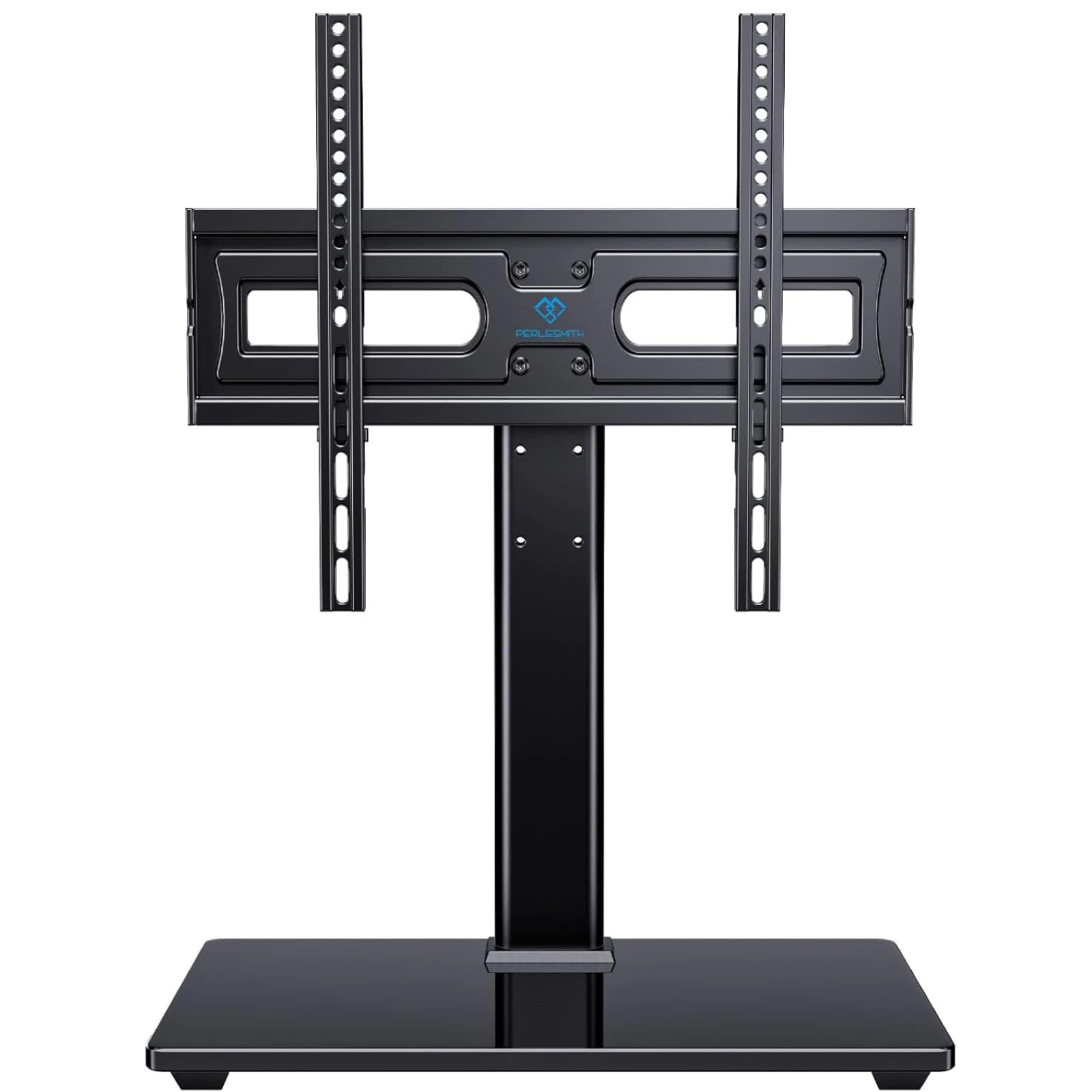 PERLESMITH Universal Swivel TV Stand Legs for 32-65 inch TVs up to 88lbs, Height Adjustable Table Top Stand Base, Television Mount Stands with Tempered Glass Base, Universal VESA 400x400mm, PSTVS17