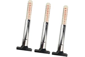 barenx 3pcs Stainless Steel Tire Tread Depth Gauge Metric Durable Repair Tools 0-25mm Fits for Cars, Trucks, Motorcycles