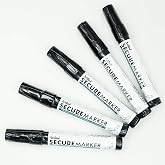 Holmes Stamp &amp; Sign Secure Marker Redacting Pen | Blackout Marker | Blacks Out Private Information (5 Markers)