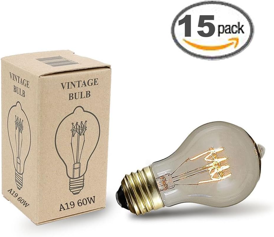 Novelty Lights A19 Clear Traditional Vintage Filament