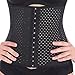 Everbellus Breathable Latex Corset Training Waist Cincher for Women (2XL, Black)