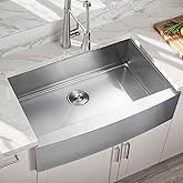 Hotis 33 Inch Farmhouse Sink, Stainless Steel Farmhouse Kitchen Sink, 16 Gauge 9 Inch Deep Undermount Apron Front Farm Sinks,