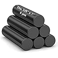Realth Magnetic Cylinder with Epoxy Coating Black Neodymium Permanent Rare Earth Circular Magnets Rod for Research Industrial Purposes Educational (MR925-6B)
