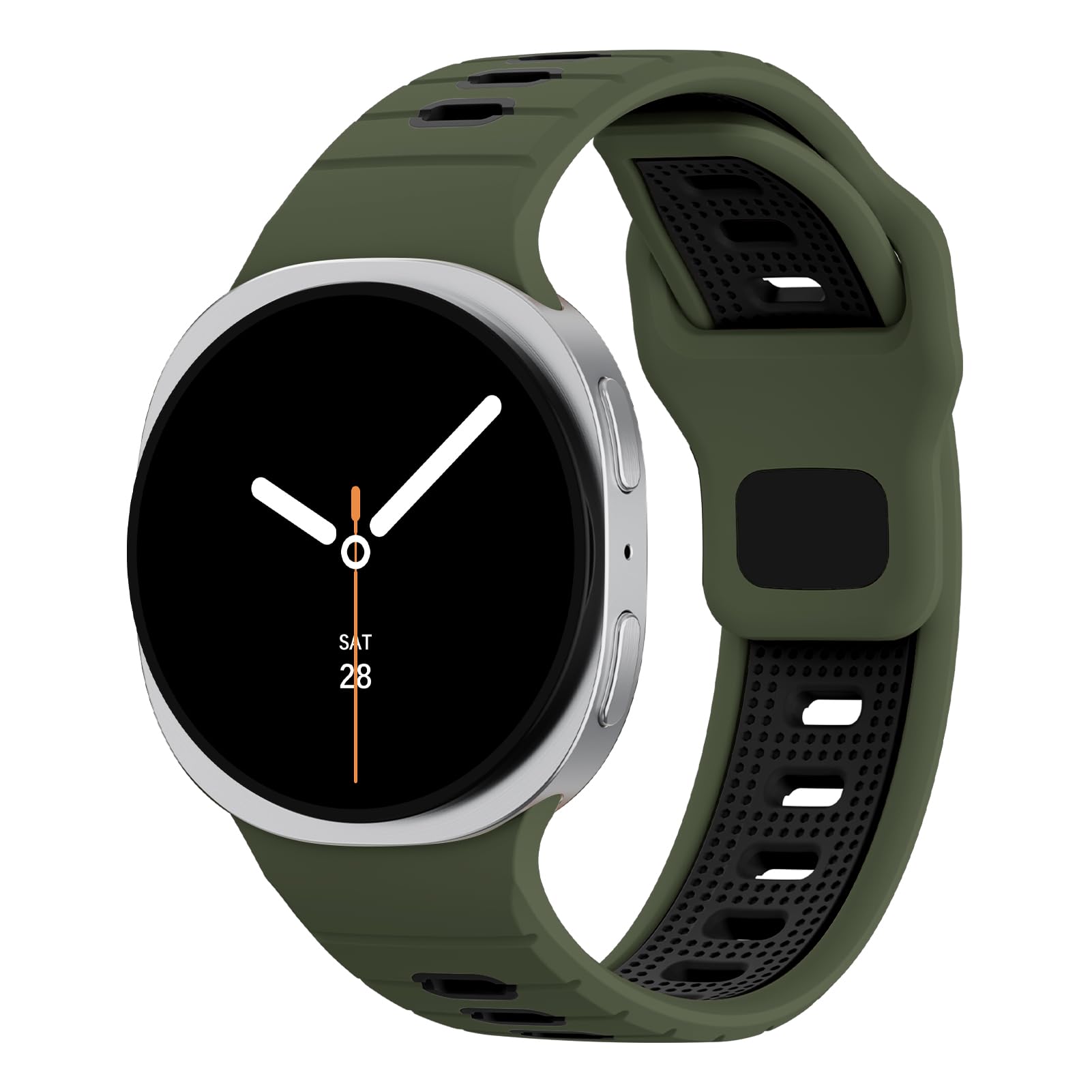 Sport Band for Samsung Galaxy Watch 8 Band 40mm 44mm/8 Classic 46 mm for Men,Soft Silicone Replacement Strap Waterproof Wristband for Samsung Galaxy Watch 8 Classic Bands 46mm/8 44 40 mm