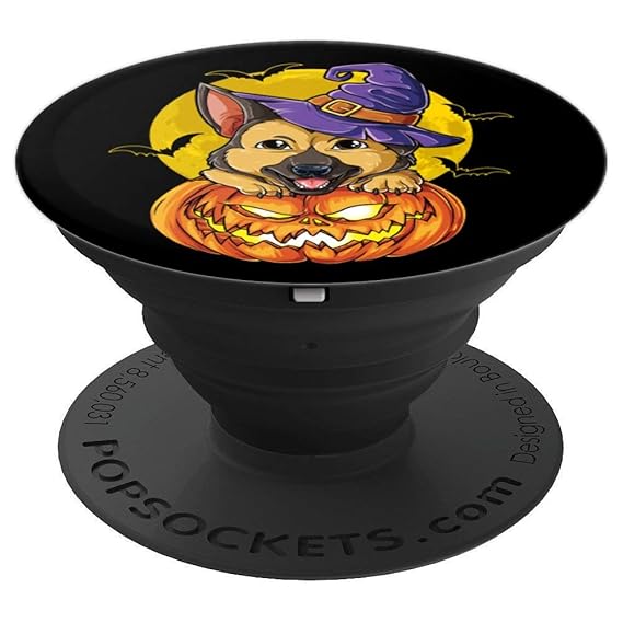 Amazon Com Cute German Shepherd Witch Pumpkin Funny Black