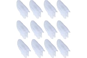 Hoerev Pack of 12 Approx. 24" x 24" Juggling Dancing Scarves Floaty Scarves,Single Colors, 12pcs White