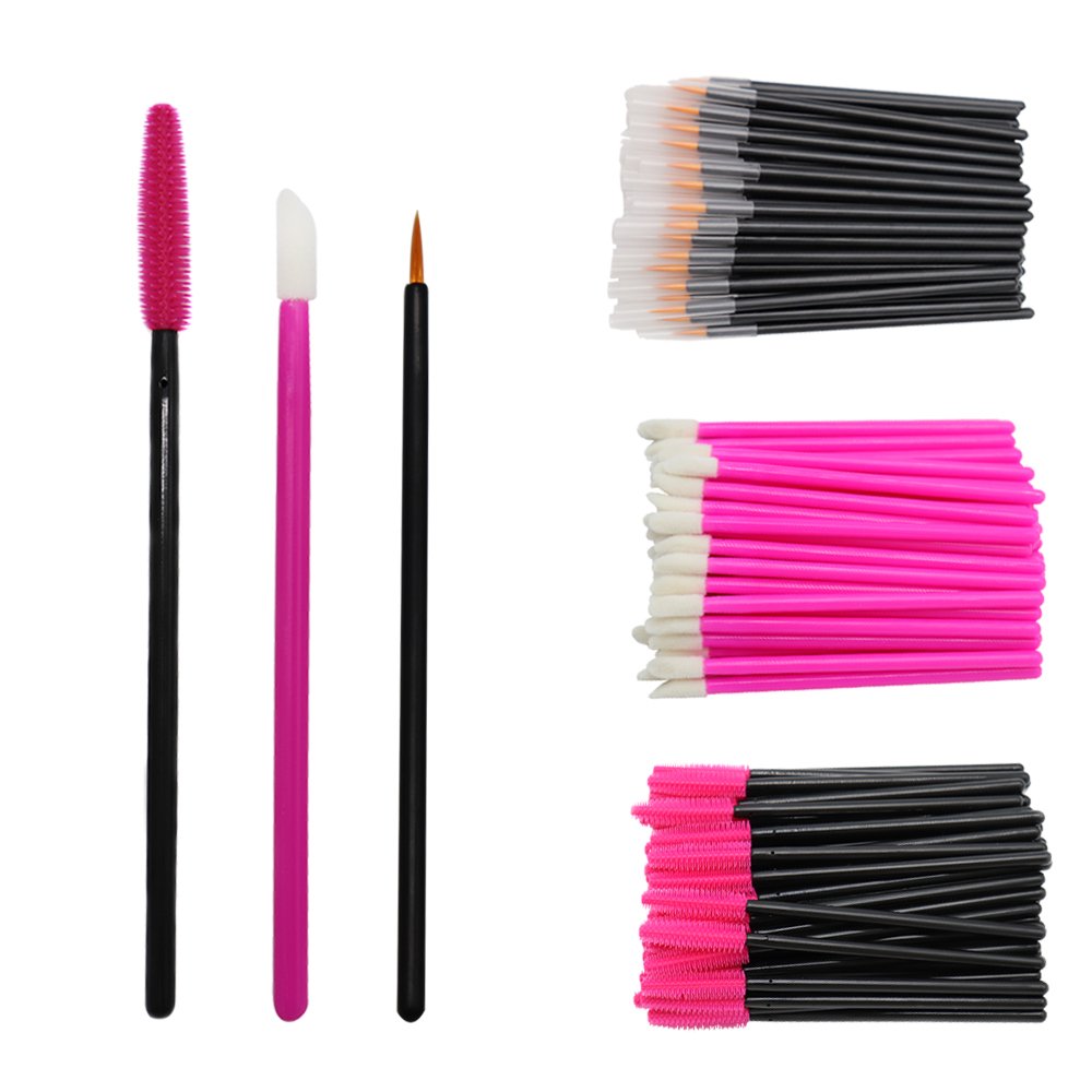 300 Pieces Brush Set, Disposable Eyelash Applicators Silicone Mascara Wands Lip Gloss Wand Lash Extensions Makeup Brush Tool Kit