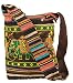 Patchwork Brown Cotton Hobo Crossbody Shoulder Bag Hipster Boho Sling Messenger School Casual primary