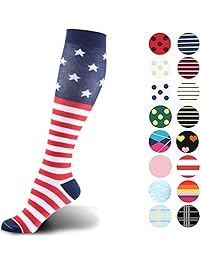 HLTPRO Compression Socks for Women & Men 20-30 mmHg - 1 to 6 Pairs Compression Stockings Best for Running, Crossfit, Travel, Nurse, Maternity Pregnancy