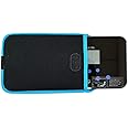 NewlineNY Step-on Super Mini Smallest Travel Bathroom Scale with Protection Sleeve: SBB0638SM-TW(Trendy Wave)+S002BU