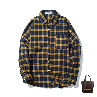 Amazon シャツ メンズ 長袖 ブランド 無地 柄 チェック 長袖シャツ