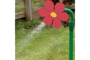 HEALT Crazy Dancing Daisy Sprinkler,Garden Sprinkler Stake with Adapter,360 Rotatable Flower Sprinklers,Lawn Watering Sprinklers Sprayer, Irrigation Tool for Yard Watering Kids Playing (A)