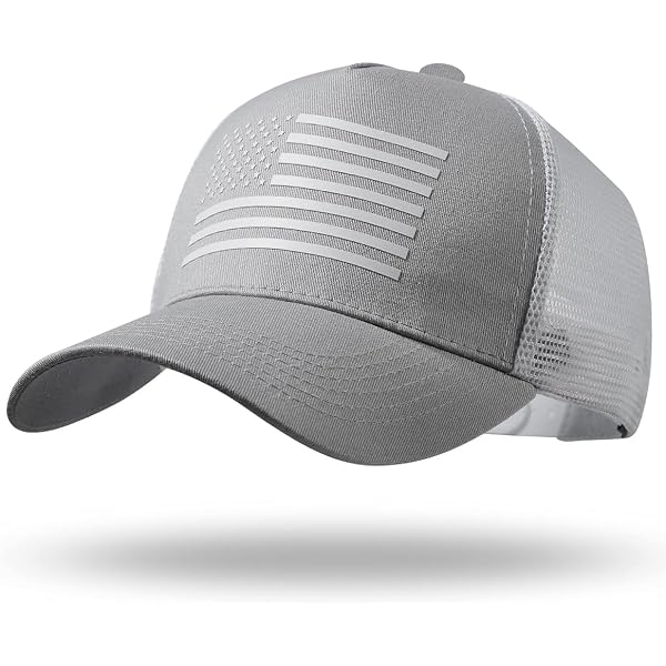 XXL USA Flag Trucker Cap - Oversize Baseball Hat With Mesh Back & Black Border - Fits Big Heads 2XL-3XL