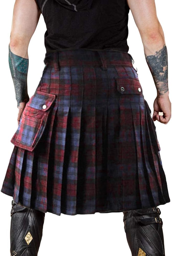 Hybrid Irish Black Apparel Tartan Scottish Pin Kilt Utility Mens Royal Kilts Pockets Stewart European Traditional Cultural Wear Hot Sales Www Klevering Com