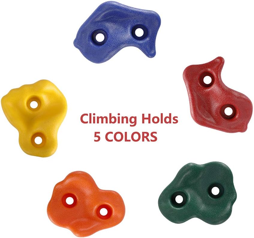 Yaegoo Climbing Holds for Kids and Adults, Rock Climbing Holds - Mounting Hardware Included - Climbing Rocks for DIY Rock Climbing Wall (25 PCS): Toys & Games