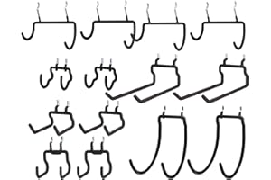 KINOMI 14 Pack Pegboard Hooks Heavy Duty Pegboard Drill Holder Power Tool Holder, Value Set, Large Pegboard Accessories and Hooks for Tools, Power Drills, Art and Craft Supplies etc