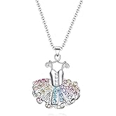 SUMFAN Ballerina Ballet Necklace Gifts for Women Girls,Dance Recital Gifts Ballet Necklace Jewelry for Girls