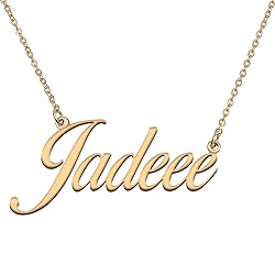 HUAN XUN Customized Custom Simple Any Name Necklace