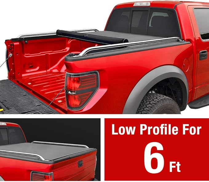 Maxmate Low Profile Roll Up Truck Bed Tonneau Cover Works 2004 2012 Chevy Colorado Gmc Canyon Fleetside 6 Bed Tonneau Covers Amazon Canada