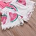 Happy Town Summer Toddler Baby Girl Clothes Cute Fruit/Flower Print Lace Trim Backless Romper Shorts Jumpsuit (Pink, 18-24 Months)